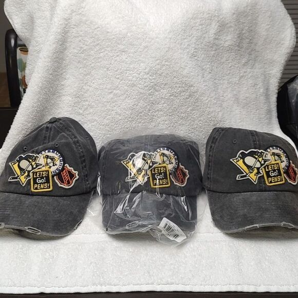 American Needle Pittsburgh Penguins Patches Sliderback Hat - New - Picture 10 of 10